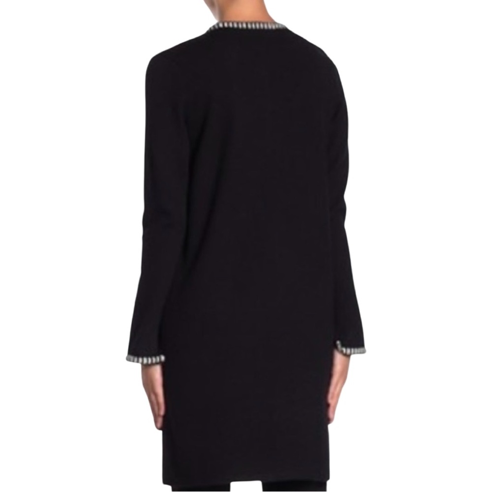 Two Twenty Five Black Open Front Long Cardigan /Jacket Size Medium - Picture 5 of 10